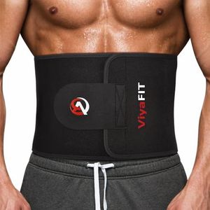 Viyafit Waist Trimmer Belt, Premium Waist Trainer for Women & Men Weight Loss Red