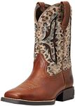 Ariat Unisex-Child Koel VentTEK Western Boot Spiced Cider/Metallic Leopard 3