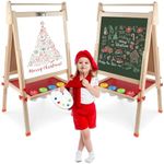 kramow Wooden Kids Easel, Chalkboar