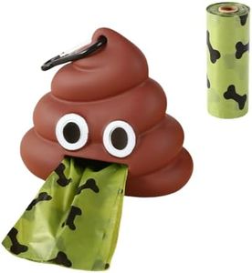 Lomspk Poop Bag Dispenser Dog Poop Bag Holder for Dog Waste Bags Includes 1 Roll 15 Bags