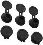 LimCryspp 6 Pcs Inverted Bottle Caps Bathroom Shower Gel Shampoo Leak Proof Bottle Caps Kitchen Seasoning Bottles Plastic Bottle Caps Replacement of Leak Proof Bottle Caps (Black)