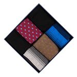 segnalibro Men's Socks Cotton Rich Comfortable Classic Patterned Dress Socks Size 6-11 6 Pack (Col.1 gift)