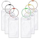 Alyvisun 6Pcs Cruise Luggage Tag Holder, Waterproof Cruise Luggage Tags with Zip Seal and Steel Loops, Clear Suitcase Tags for Ships Baggage Labels for Travel Luggage Baggage Bags