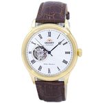 Orient Men's 43mm Brown Leather Band Steel Case Automatic Watch FAG00002W0