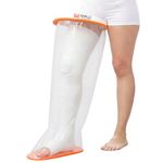 MALU HEALTHCARE 100% Waterproof Leg Cast Cover for Shower & Bath | Resuable Adult Cast Protector with Anti-Slip Bottom | Cast Covers for Shower Leg | Waterproof Shield for Showering After Surgery