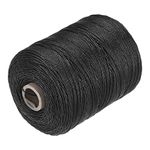 MECCANIXITY Twisted Mason Line Nylon Twine String Cord Black 600M/656 Yard 1MM Dia for Netting, Landscaping, Home Improvement, DIY Projects, Crafting, Masonry, Gardening