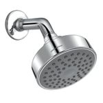 Johnson Atlantic Round Overhead Shower without Shower Arm | ABS Material |Rotating head Overhead Shower|Single-Flow Setting |Anti-Corrosion | Easy-Clean | 1 Year Warranty (S0716CAMZ- Chrome)