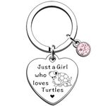 JMIMO Turtle Gifts for Girls Turtle Keyring Tortoise Gifts Just A Girl Who Loves Turtles