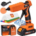 THINKWORK 20V Cordless Glue Gun - Digital Temp Adjustable Drip-Free Fast Heating Full Size Heavy Duty Hot Glue Gun with 32 Glue Sticks for Crafts DIY, Repair, Gift