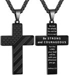 DuoDiner Black Cross Necklace for M