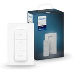 Philips Hue Smart Wireless Dimmer Switch V2 (Installation-Free, Exclusive Philips Hue Lights) for Indoor Home Lighting, Livingroom, Bedroom