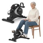 Niceday Mini Exercise Bike, Foot Pedal Exerciser, Under Desk Bike, Desk Pedal Bike, 8 Magnetic Levels Resistance, Quiet and Smooth, LCD Monitor, Pedal Machine for Arms Legs, Workout Equipment for Home