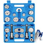 Acymner 24PCS Disc Brake Caliper Tool Kit | Heavy Duty Disc Brake Piston Caliper Compressor Rewind Tool Set for Brake Pad Replacement Reset, Used on Most American European Japanese Autos (Blue)