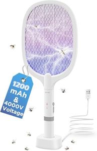 Electric Zapper, Type-C Rechargeable Zapper Racket with Attractant LED Light, Handheld & Standing Zapper Racket 3000V for Indoor Outdoor Camping XXL Size