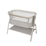 Maxi Cosi Iora² Co-Sleeping Bassinet, 0–6 Months (9 kg), Foldable & Lightweight Baby Bedside Crib, 5 cm CloudCore mattress, 5 Height Levels, 2 Smooth Gliding Wheels, Easy Slide, Elegance Beige