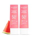 Dot & Key Watermelon Hyaluronic Cooling Sunscreen SPF 50 PA+++ Combo (Pack of 2, 80gm each) | For Oily, Normal & Combination Skin | UV + Blue Light Protection | Lightweight | No White Cast | 160g