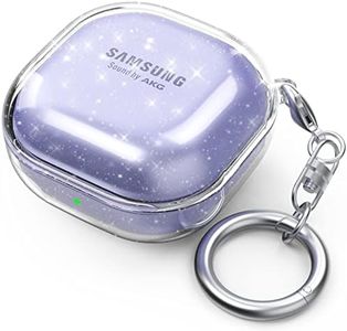 AHASTYLE Trasparente Cover per Samsung Galaxy Buds Live, Galaxy Buds Pro, Galaxy Buds 2, Galaxy Buds 2 Pro, Custodia Case in TPU (Glitter)