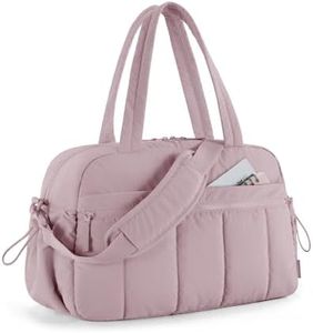 BAGSMART Gym Bag for Women, Duffle Bag for Travel with Wet Pocket, Lightweight Carry on Weekender Duffel, Water Resistant, Ash Purple