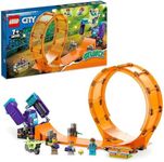 LEGO® City Smashing Chimpanzee Stunt Loop 60338 Building Kit;Cool Flywheel-Powered Stunt Bike Toy for Kids Aged 7+