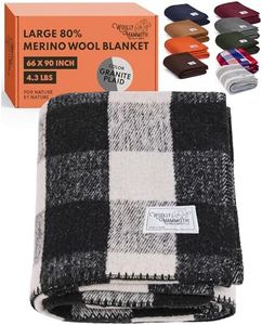 Woolly Mammoth Woolen Company Merino Wool Blanket, 66" x 90" Granite