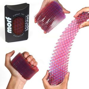 Morf Fidget Sensory Spring Berry – 3D Slug Spring Toy for Kids, Teens, and Adults - Stretchy, Quiet, Stress and Anxiety Relief, Focus - for Play, School, Work Gifts, Great for Classroom, Office