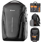 TARION Camera Backpack Large Capacity Camera Bag with 15.6'' Laptop Compartment, Professional Waterproof Photography Backpacks (Zone)