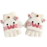 KETKAR Baby Boy's Soft and Stylish Super Fingerless Warm Winter Gloves For Girls_Pack Of 01(6-12 Months,White)