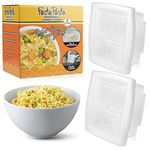 Fasta Pasta Microwave Ramen Noodle Cooker 2 Pack - No Mess, Sticking or Waiting For Boil - Patented Design Makes Perfect Noodles Every Time