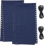 Ostlttyn Zero Gravity Chair Replacement Fabric Set of 2, 17'' with Cord, Kit for Patio Sling Outdoor Lawn Chair, Blue 2 Pack