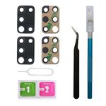 LNONLS 2 Pack OEM Original Back Rear Camera Glass Lens Replacement for Samsung Galaxy A315/A31 2020 with Adhesive Preinstalled and Repair Toolkit Black（All Carriers