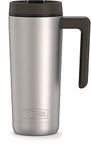 THERMOS ALTA Series Stainless Steel Mug 18 Ounce, Matte Steel/Espresso Black