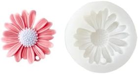 Daisy Candle Mould, 3D Daisy Flower Silicone Mould Aromatherapy Soap Molds Epoxy Resin Moulds with Hole for Candle Making Cake Decoration DIY Crafts Home Decoration