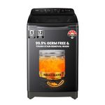 Haier 9 Kg, 5 Star, Oceanus Wave Technology Toughened Glass Fully Automatic Top Loading Washing Machine (HWM90-H678ES8, Inbuilt Heater, Near Zero Pressure, Dark Jade Silver)