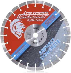 NINEROARS 14 inch Segmented Diamond Saw Blade Professional Industrial Road Blade Especially for Asphalt Hard Concrete Dry or Wet Cutting General Purpose, 15mm Segment Height, 1"/20mm Arbor