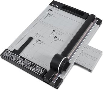 CARL Professional Rotary Paper Cutter with Clear Window – 12" Trimmer with Metal Base, Magnetic Guide, Calibrated Extension – Precise Paper, Label, Photo & Craft Cutting Tool
