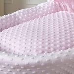 For Your Little One FYLO Moses Basket Pink Dimple Bedding Set Dressing Set with Padded Liner (Wicker Basket not Included)