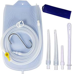 Smokitcen Colon Cleanse Enema Bag Kit with 5.2ft Silicone Hose, 5 Enema Tips and Controllable Flow Valve- Home- 2 Quart Capacity Silicone Enema for Coffee and Water Colon Cleanse for Men and Women