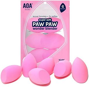 AOA Studio Collection Makeup Sponge Set Makeup Blender Latex Free and High-definition Super Soft Set of 6 Makeup Blender For Powder Cream and Liquid, Beauty Cosmetic Beveled Shape (Pink)