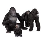 Terra by Battat AN2826Z Family – Small Gorilla Animal Toy Miniatures for Kids 3-Years-Old and Up (4pc), Multicoloured