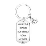 Funny Gifts for Coworker Appreciation Keychain for Coworker Boss Employee Volunteer Social Worker Going Away Leaving Gifts Goodbye Farewell Gifts Retirement Gift Thank You Keyring Gifts for Colleagues