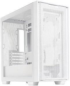 ASUS A21 Micro-ATX Case White Edition Supports Graphics Cards up to 380mm, 360mm Coolers, & Standard ATX PSUs, Porous Front-Panel Mesh, Compatible with New BTF Hidden Connector Technology