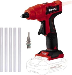 Einhell Pistolet à colle sans fil TE-CG 18 Li - Solo Power X-Change (18V, Prêt à l’emploi en 120 secondes, avec 5 bâtons de colle 12mm + embout plat) Livré sans Batterie ni Chargeur