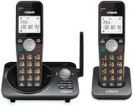 VTech CLS21051 2-Handset DECT Expandable Cordless Phone with handsfree Speakerphone,Digital answering Machine,70 Name and Number phonebook,Volume Booster, Call Block,Keypad Backlight