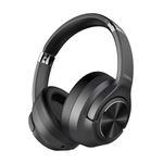 FORALL U35 Hybrid Active Noise Cancelling Headphones, Over Ear Wireless Bluetooth Headphones, 3 EQ Modes, 60H Playtime, Hi-Res Audio, Deep Bass Headset for Travel, Home, Office - Black