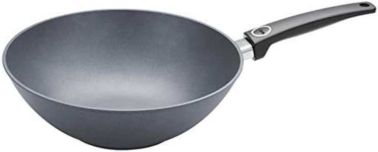 Woll Diamond Lite/Plus Diamond Reinforced Nonstick Scratch Resistant Cast Aluminum Induction Ready Wok, 10.25-Inch