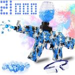 BuYou Gel Blaster Soft Bullet AKM-47 Electric with 21,000 Ammo for Teenagers and Adults Blue (Blue Camouflage) 14+