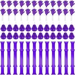 72 Pcs Cheerleading Pom Poms Hand Clappers and Thunder Sticks Cheerleading Cheering Sticks Pompoms for Christmas Party Favors Sports Cheers Ball Dance Basketball Football Noisemakers (Purple)