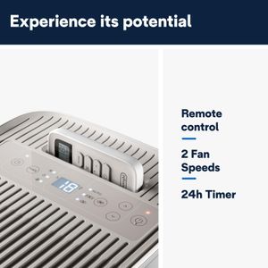 De'Longhi Pinguino Compact Portable Air Conditioner 8,300 BTU – 3-in-1, White, Window Kit