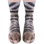 Animal Paws Socks-Novelty Animal Socks Crazy 3D Cat Dog Paw Crew Socks Funny Gift for Kids Men Women (Cat)