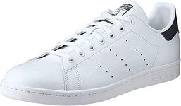 adidas Originals Men's Stan Smith Shoes, Core White/Core White/Dark Blue, 10 M US